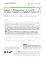 Impacts of dietary exposure to pesticides on faecal microbiome metabolism in adult twins
