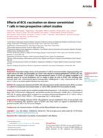 Effects of BCG vaccination on donor unrestricted T cells in two prospective cohort studies
