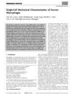 Single-cell mechanical characterization of human macrophages