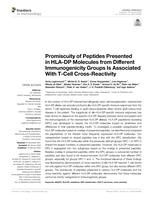 Promiscuity of peptides presented in HLA-DP molecules from different immunogenicity groups is associated with T-cell cross-reactivity