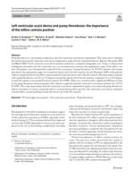 Left ventricular assist device and pump thrombosis