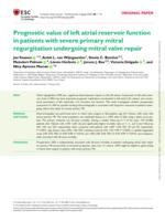 Prognostic value of left atrial reservoir function in patients with severe primary mitral regurgitation undergoing mitral valve repair