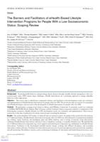 The barriers and facilitators of eHealth-based lifestyle intervention programs for people with a low socioeconomic status: scoping review