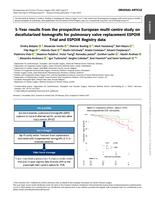 5-Year results from the prospective European multi-centre study on decellularized homografts for pulmonary valve replacement ESPOIR Trial and ESPOIR Registry data