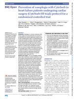 Prevention of vasoplegia with CytoSorb in heart failure patients undergoing cardiac surgery (CytoSorb-HF trial)