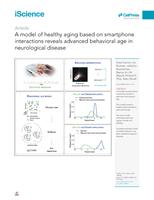 A model of healthy aging based on smartphone interactions reveals advanced behavioral age in neurological disease