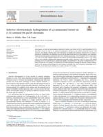 Selective electrocatalytic hydrogenation of α,β-unsaturated ketone on (111)-oriented Pd and Pt electrodes