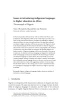 Issues in introducing indigenous languages in higher education in Africa