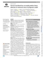 Faecal occult blood loss accurately predicts future detection of colorectal cancer