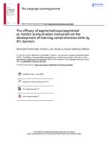 The efficacy of segmental/suprasegmental vs. holistic pronunciation instruction on the development of listening comprehension skills by EFL learners