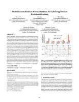 Meta reconciliation normalization for lifelong person re-identification