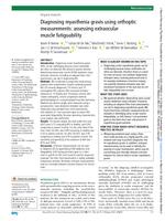 Diagnosing myasthenia gravis using orthoptic measurements