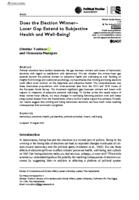 Does the election winner–loser gap extend to subjective health and well-being?