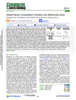 Global human consumption threatens key biodiversity areas