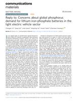 Reply to: concerns about global phosphorus demand for lithium-iron-phosphate batteries in the light electric vehicle sector