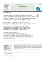 In uveal melanoma G alpha-protein GNA11 mutations convey a shorter disease-specific survival and are more strongly associated with loss of BAP1 and chromosomal alterations than G alpha-protein GNAQ mutations