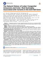 The natural history of Leber congenital amaurosis and cone-rod dystrophy associated with variants in the GUCY2D gene