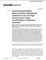 Intestinal permeability before and after albendazole treatment in low and high socioeconomic status schoolchildren in Makassar, Indonesia