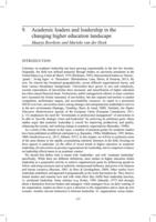 Academic leaders and leadership in the changing higher education landscape