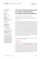 The role of blogs and news sites in science communication during the COVID-19 pandemic