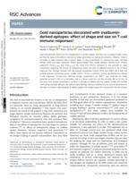 Gold nanoparticles decorated with ovalbumin-derived epitopes