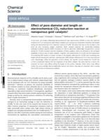 Effect of pore diameter and length on electrochemical CO2 reduction reaction at nanoporous gold catalysts