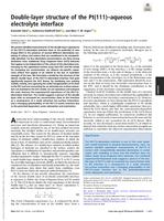 Double-layer structure of the Pt(111)–aqueous electrolyte interface