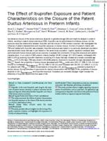 The effect of ibuprofen exposure and patient characteristics on the closure of the patent Ductus Arteriosus in preterm infants