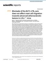 Blockade of the BLT1-LTB4 axis does not affect mast cell migration towards advanced atherosclerotic lesions in LDLr-/- mice
