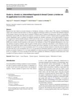 Acute vs. chronic vs. intermittent hypoxia in breast cancer