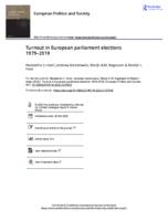 Turnout in European parliament elections 1979-2019