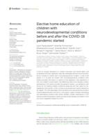 Elective home education of children with neurodevelopmental conditions before and after the COVID-19 pandemic started