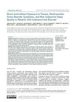 Direct and indirect exposure to trauma, posttraumatic stress disorder symptoms, and poor subjective sleep quality in patients with substance use disorder