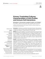 Primary trophoblast cultures: characterization of HLA profiles and immune cell interactions