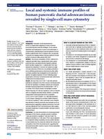 Local and systemic immune profiles of human pancreatic ductal adenocarcinoma revealed by single-cell mass cytometry