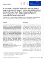 A new hERG allosteric modulator rescues genetic and drug‐induced long‐QT syndrome phenotypes in cardiomyocytes from isogenic pairs of patient induced pluripotent stem cells