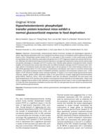 Hypocholesterolemic phospholipid transfer protein knockout mice exhibit a normal glucocorticoid response to food deprivation