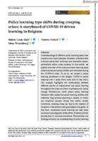 Policy learning type shifts during creeping crises