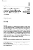 Status-quo enhancing versus status-quo challenging change in global economic governance