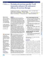 Preinduced reovirus-specific T-cell immunity enhances the anticancer efficacy of reovirus therapy