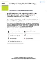 An update on the use of allometric and other scaling methods to scale drug clearance in children