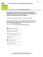 Drug pharmacokinetics in the obese population