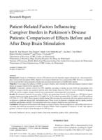 Patient-related factors influencing caregiver burden in Parkinson's disease patients