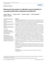 Behavioural intervention in medication overuse headache