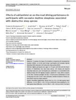 Effects of solriamfetol on on-the-road driving performance in participants with excessive daytime sleepiness associated with obstructive sleep apnoea