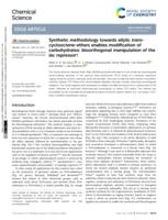 Synthetic methodology towards allylic trans-cyclooctene-ethers enables modification of carbohydrates: bioorthogonal manipulation of the lac repressor.