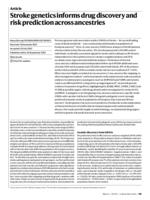 Stroke genetics informs drug discovery and risk prediction across ancestries