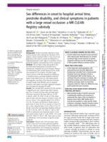 Sex differences in onset to hospital arrival time, prestroke disability, and clinical symptoms in patients with a large vessel occlusion: a MR CLEAN Registry substudy