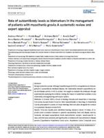 Role of autoantibody levels as biomarkers in the management of patients with myasthenia gravis