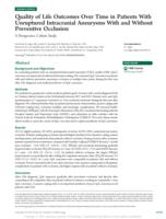 Quality of life outcomes over time in patients with unruptured intracranial aneurysms with and without preventive occlusion